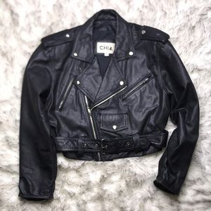 Vintage Black Moto Jacket
